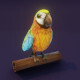 Cartoon Ara Parrot Blue-Yellow-Green Rigged 3D Model - 3DOcean Item for Sale