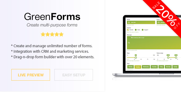 WordPress Form Builder - Green Forms