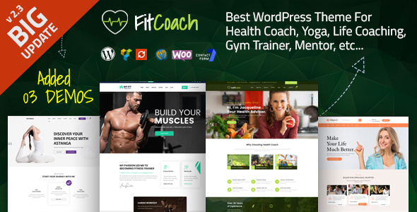 Fit Coach - Health, Yoga and Lifestyle WordPress Theme