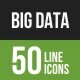 Big Data Green & Black Line Icons - GraphicRiver Item for Sale