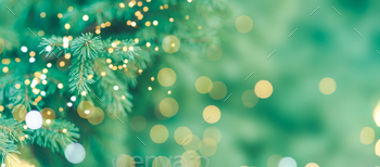 Christmas tree background with new year lights / Photodune, Misc