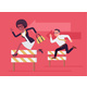 Business People Running Over Barrier Try to - GraphicRiver Item for Sale