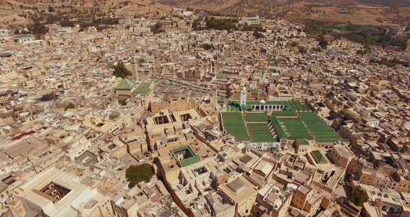 Marocco, Fez, Aerial Drone Footage 