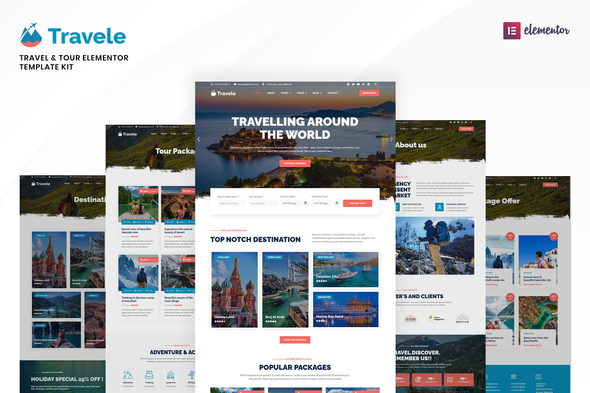 Travele – Travel & Tour Agency Elementor Template Kit