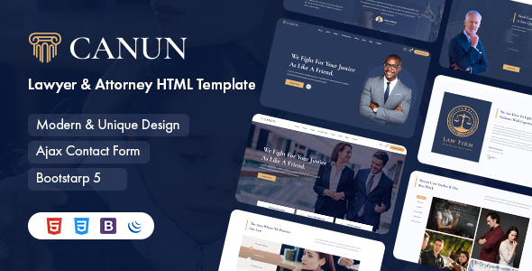 Canun – Lawyer and Attorney HTML5 Template