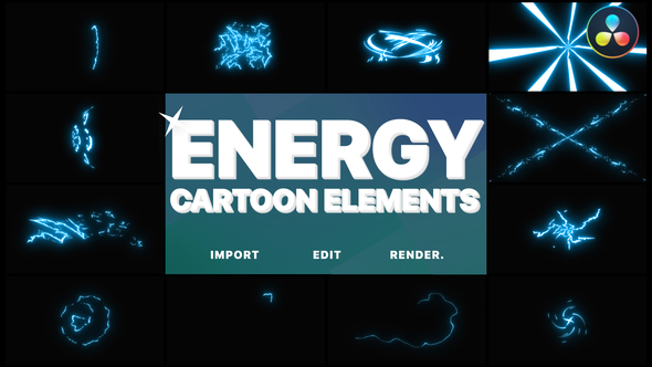 Cartoon Energy Elements | DaVinci Resolve