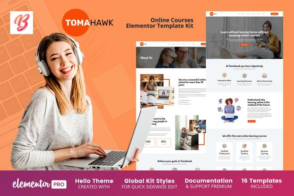 Tomahawk - Online Courses Elementor Template Kit