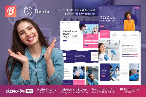 Dental - Dentist Clinic & Medical Elementor Template Kit