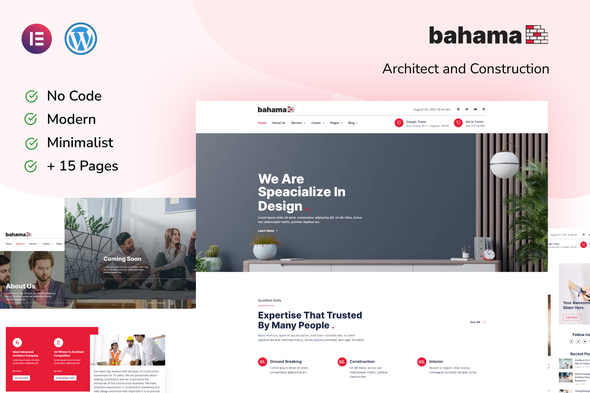 Bahama Contractor & Architect Elementor Template Kit
