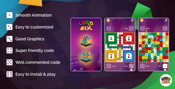 LUDO SIX - A Multiplayer Online & Offline Board Game 【 AdMob 】