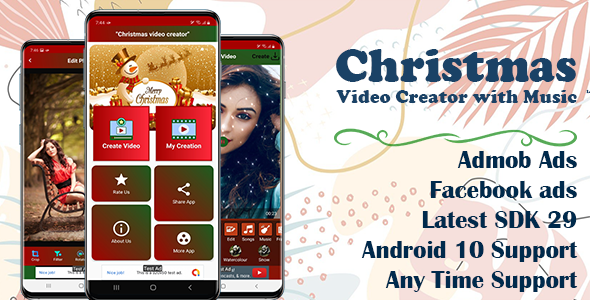 Christmas Video Creator With Song(SDK 29 and Android 11 supported)