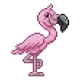 Flamingo Bird Pixel Art Video Game Animal Cartoon - GraphicRiver Item for Sale