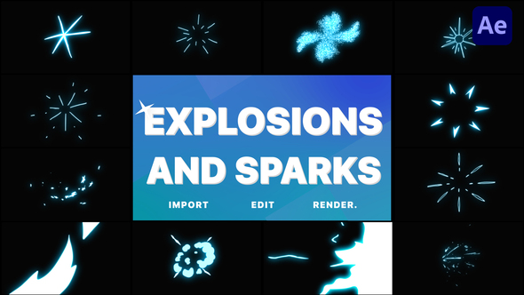 Explosions and Sparks Pack | After Effects alt