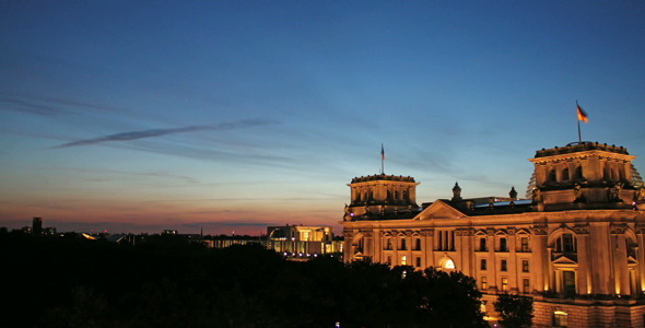 Sunset Timelapse Berlin Reichstag
