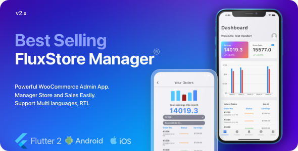 FluxStore Manager - Flutter Vendor App for Woocommerce