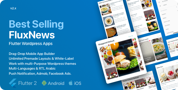 FluxNews - Flutter mobile app for Wordpress