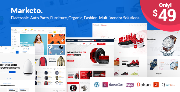 Marketo - eCommerce &amp; Multivendor Marketplace Woocommerce WordPress Theme