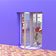 3D revolving door with standing position small cute little boy. - 3DOcean Item for Sale