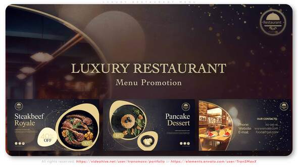 Luxury Restaurant Menu