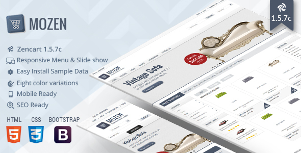 Mozen - Responsive Szablon Zencart