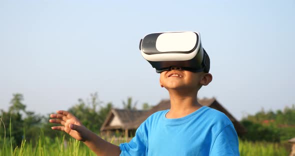 Boy Exploring Virtual Reality