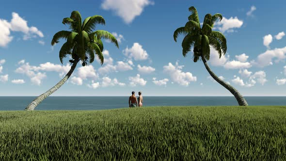 Palm Trees And Sea alt