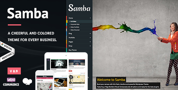 Samba - Kolorowy motyw WordPress