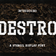 Destro – Stencil Display Font - GraphicRiver Item for Sale