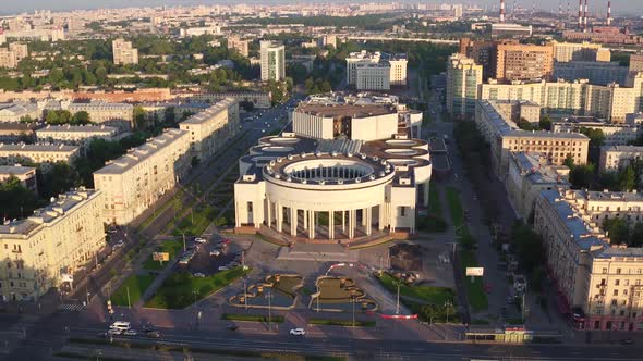 Saint Petersburg Russia Morning City Aerial 297