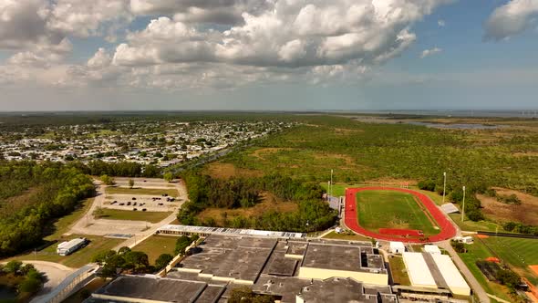 Aerial Footage Port St Lucie High School And Neighboring Communities