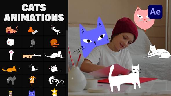 Cartoon Cats Animations | After Effects