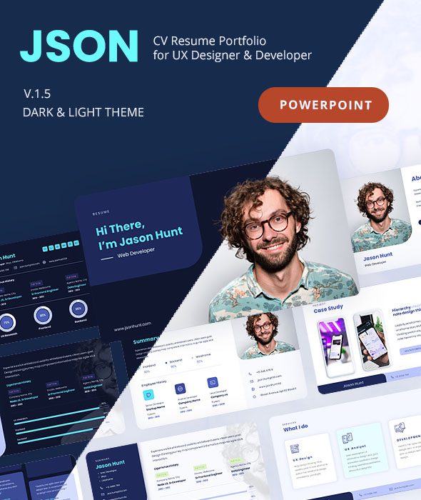 JSON - CV Resume Portfolio for UX Designer & Developer.