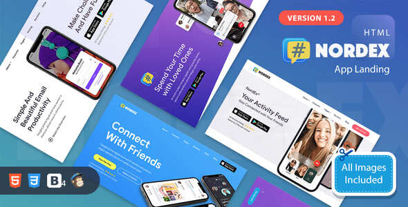 NordEx - Premium App Landing Pages Pack Template