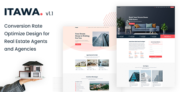 Itawa - Real Estate Landing Page HTML Template