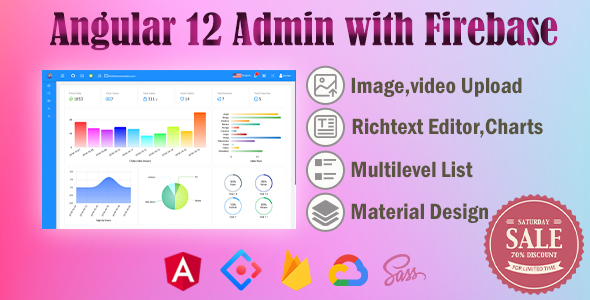 Bule| Angular 12 Admin Backend /with Firebase/Material Design