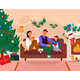 Family Celebrating New Year at Home - GraphicRiver Item for Sale