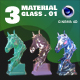 C4D - 3 GLASS MATERIAL_NO1 - 3DOcean Item for Sale