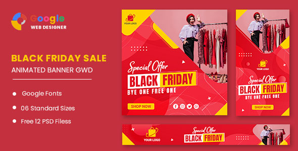 Black Friday HTML5 Banner Ads GWD