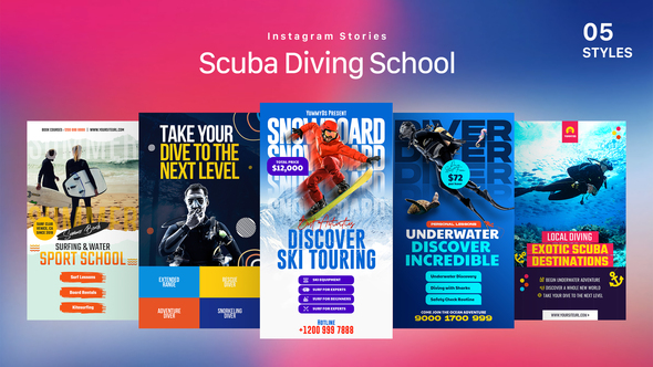 Scuba Diving School Instagram Stories