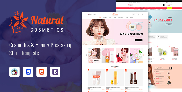 Natural - Cosmetics and Beauty Prestashop 1.7 Theme