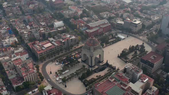 Aerial View of Famous Monument to Revolution on Plaza De La Republica