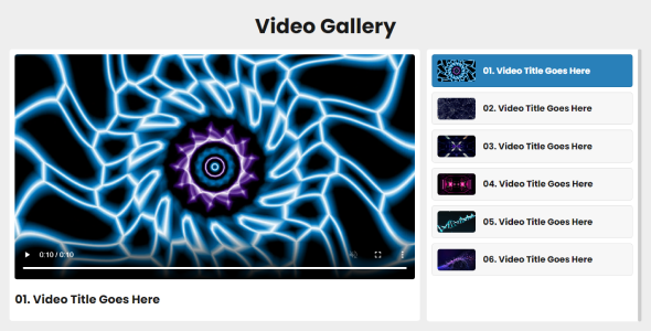 Moro – Custom Video Playlist Gallery