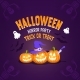 Halloween Poster with Pumpkins and Ghosts - GraphicRiver Item for Sale
