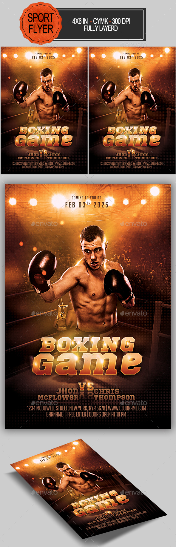 Boxing Game Flyer