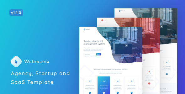 Webmania - Agency, Startup and SaaS Template