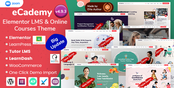 eCademy - Elementor LMS, Online Courses & Training Education Theme