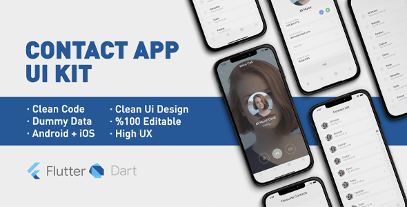 ContactAPP - Flutter Contact App Ui Kit (Android+iOS+Web)