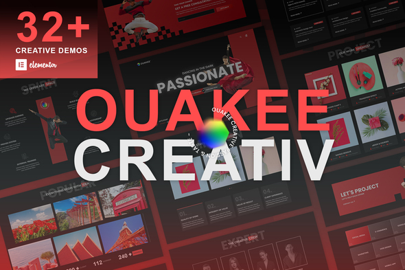 Ouakee - Creative Company & Professional Portfolio  Elementor Template Kit