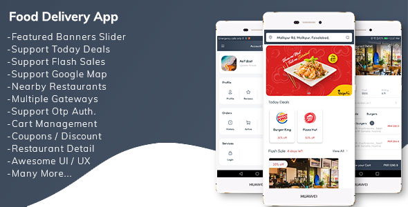 Restaurant Food Delivery App with Delivery Boy