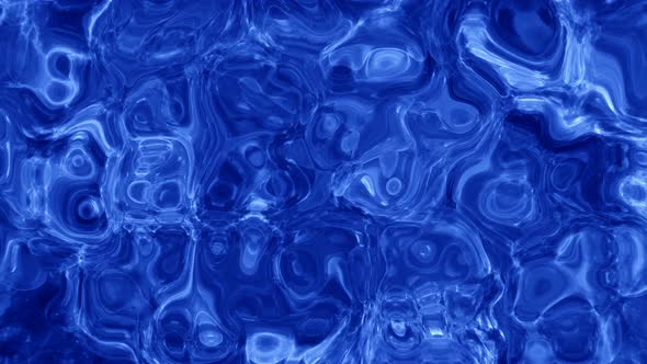 Abstract Blue Color Silky Marble Liquid Effect